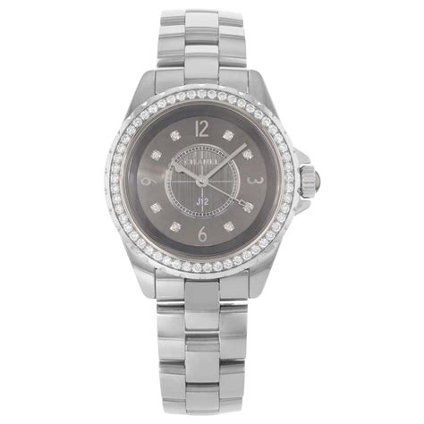 chanel j12 grey ceramic|Chanel j12 titanium ceramic diamonds.